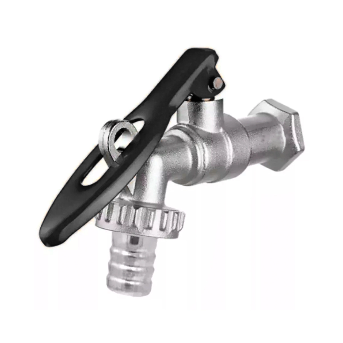 Torneira De Jardim Tanque Máquina Preta Com Adaptador 3/4