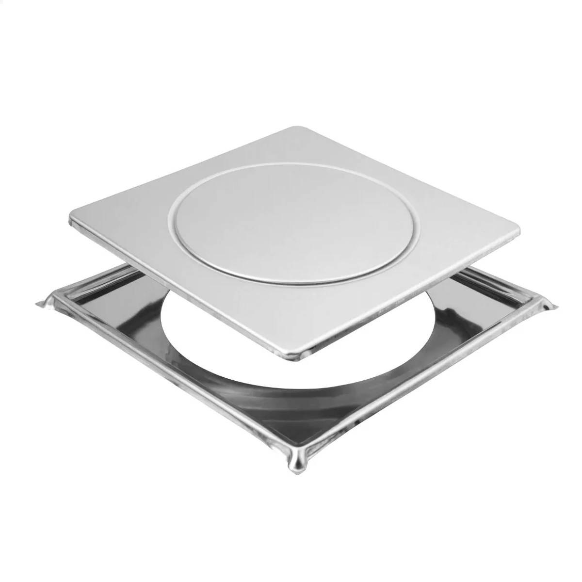 Ralo Click 15x15 + Porta Grelha Caixilho Inox Demima