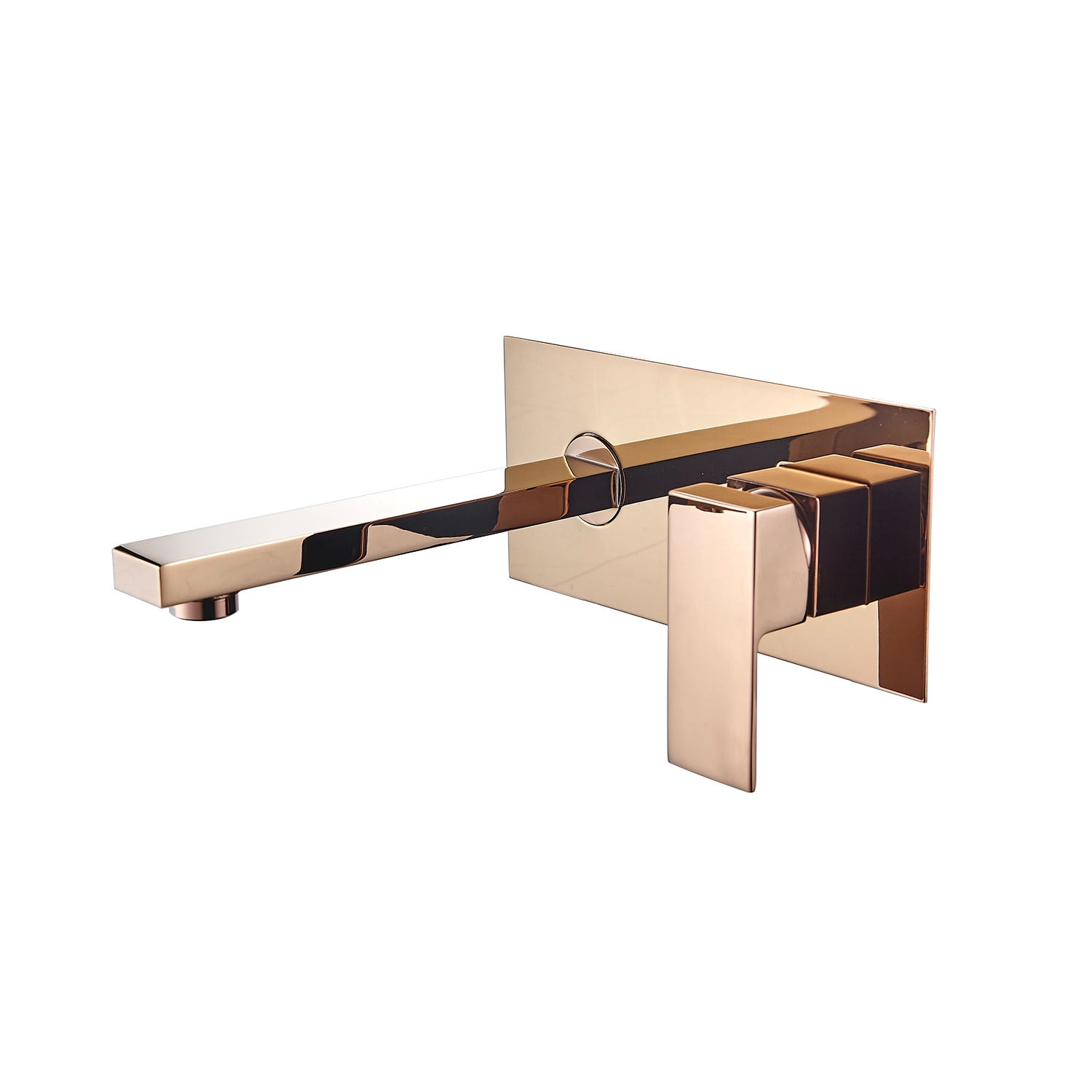 Torneira Banheiro Lavabo Parede Monocomando Misturador Rose Gold