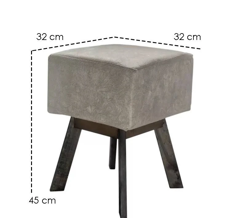 Puff Retro Medio Quadrado 45x32x32