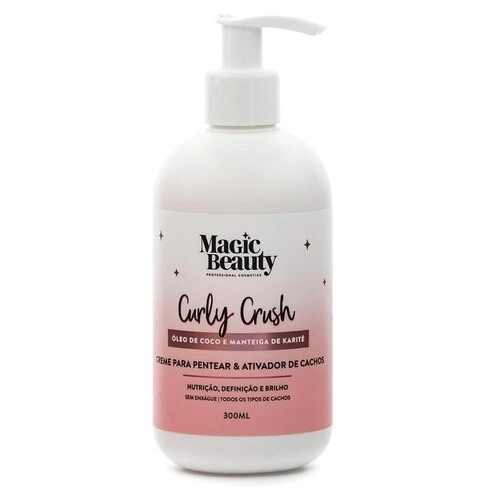 Creme P/pentear Magic Beauty E Ativador De Cachos Curly Crush 300ml