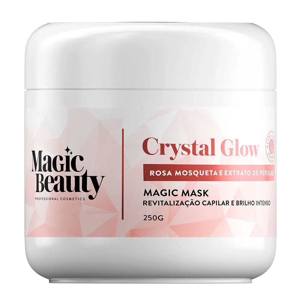 Mascara Crystal Glow Magic Beauty De Revitalizacao Capilar E Brilho 250g