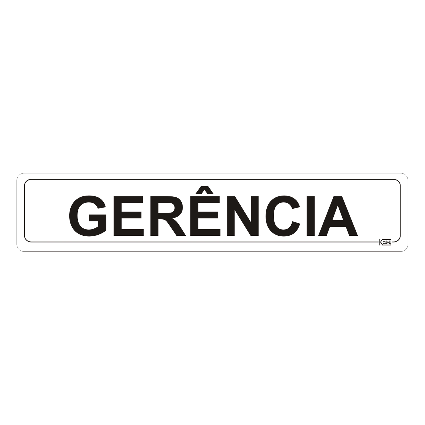 Placa "Gerência" Plástico 5x25cm