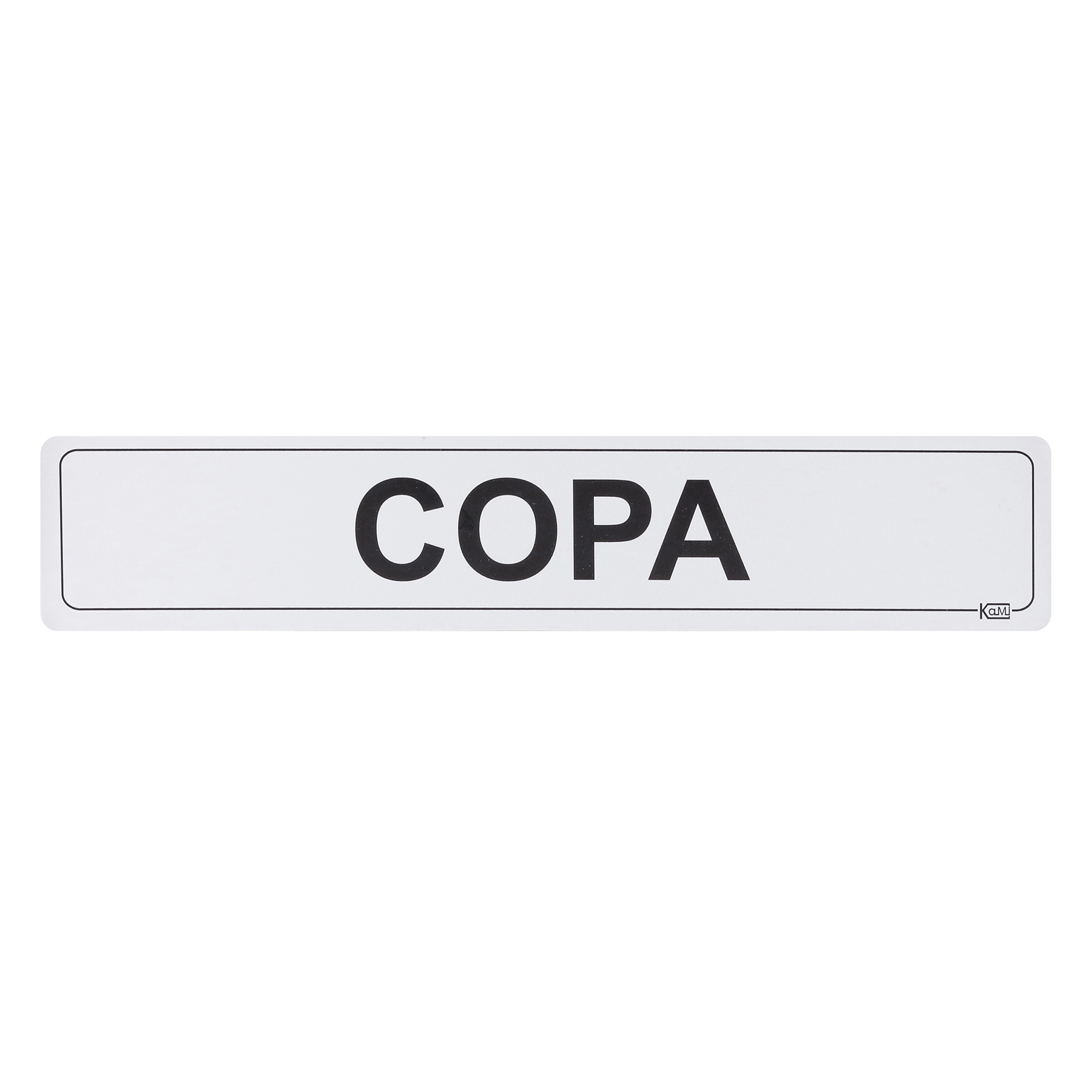 Placa "Copa" Plástico 5x25cm