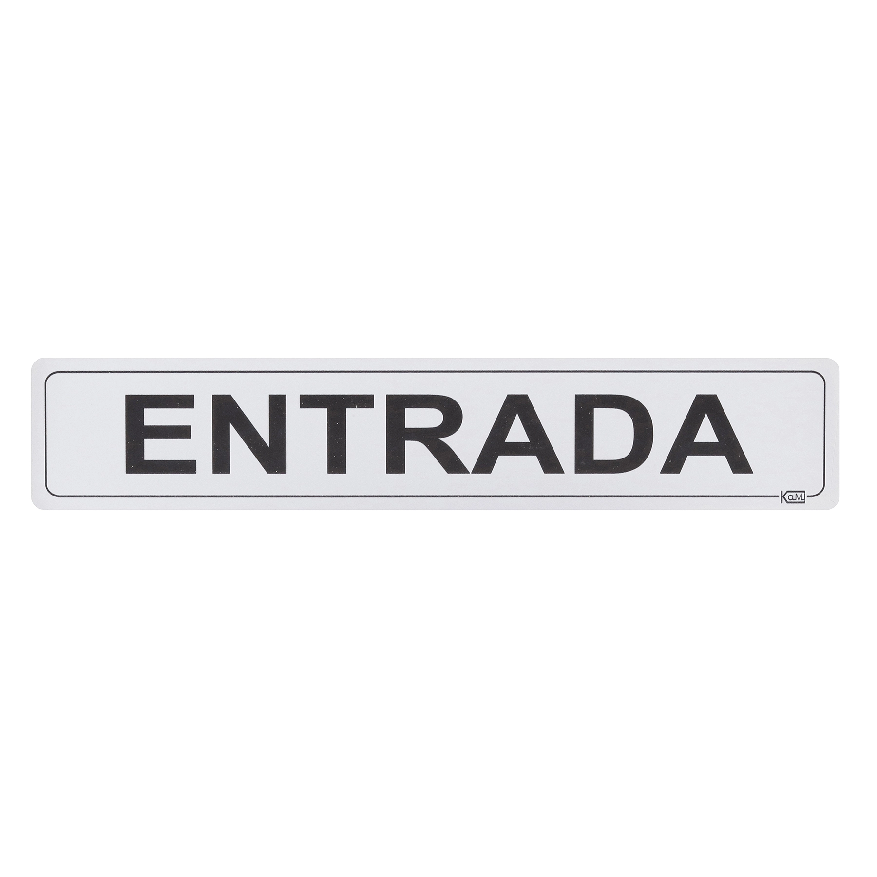 Placa "Entrada" Plástico 5x25cm