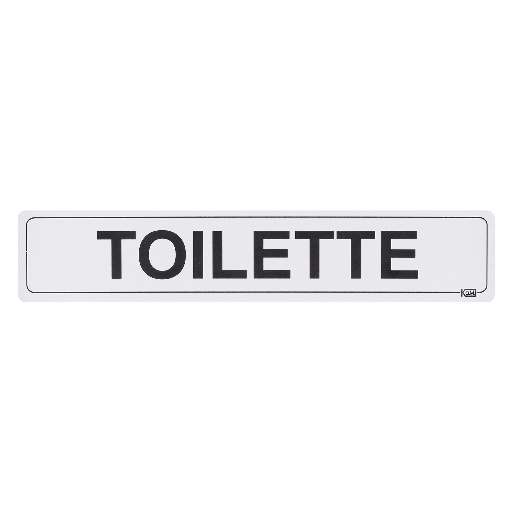 Placa "Toilette" Plástico 5x25cm