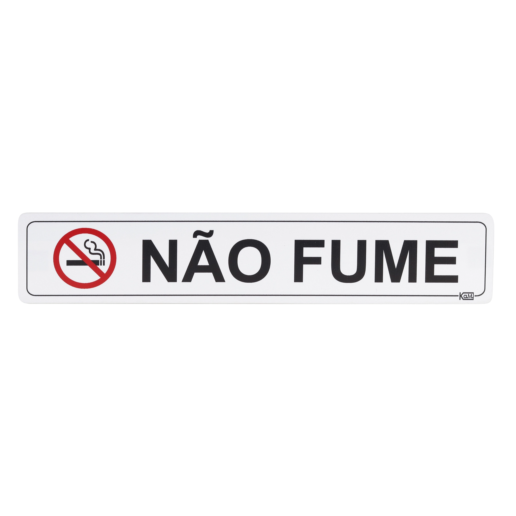 Placa "Não Fume" Plástico 5x25cm