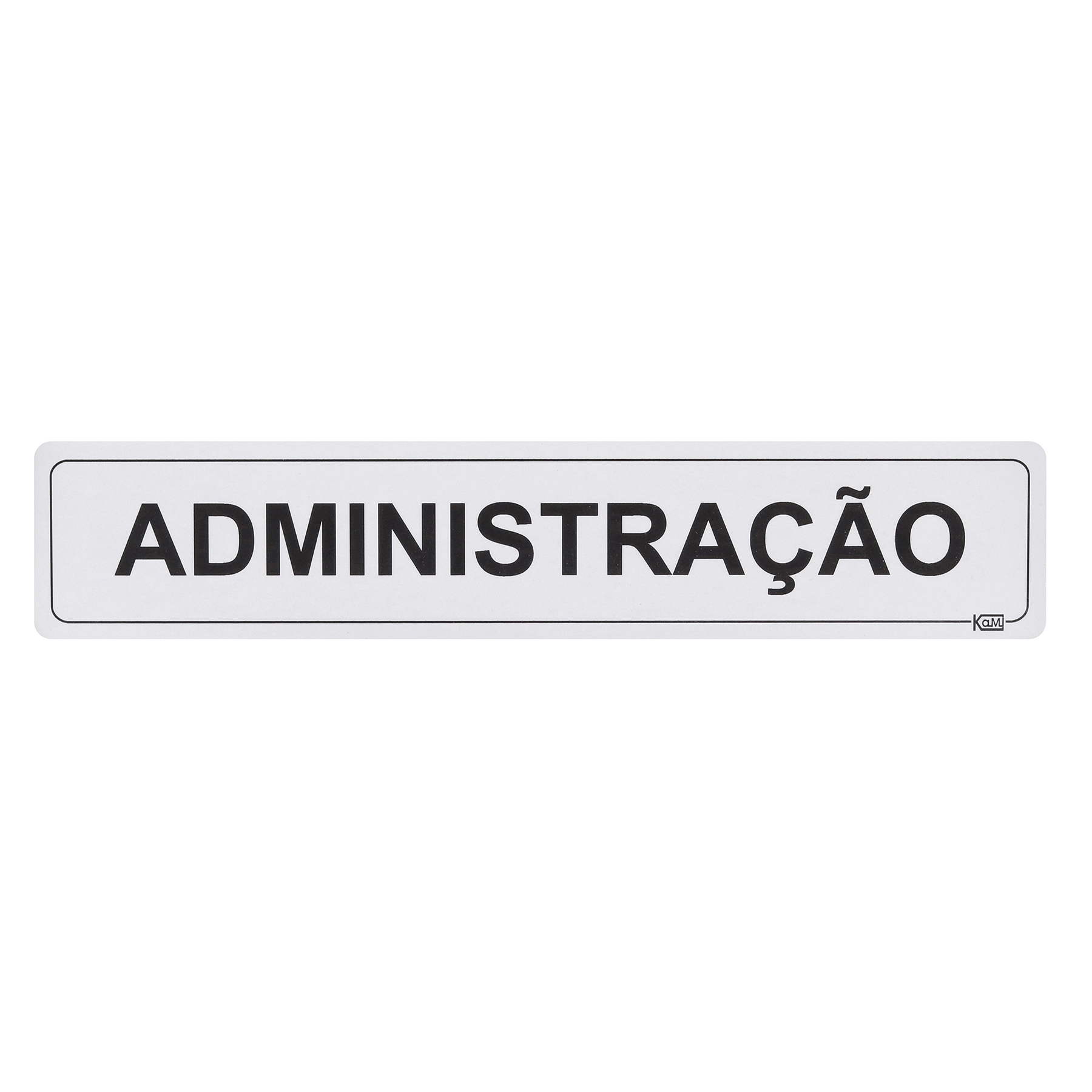 Placa "Administração" Plástico 5x25cm