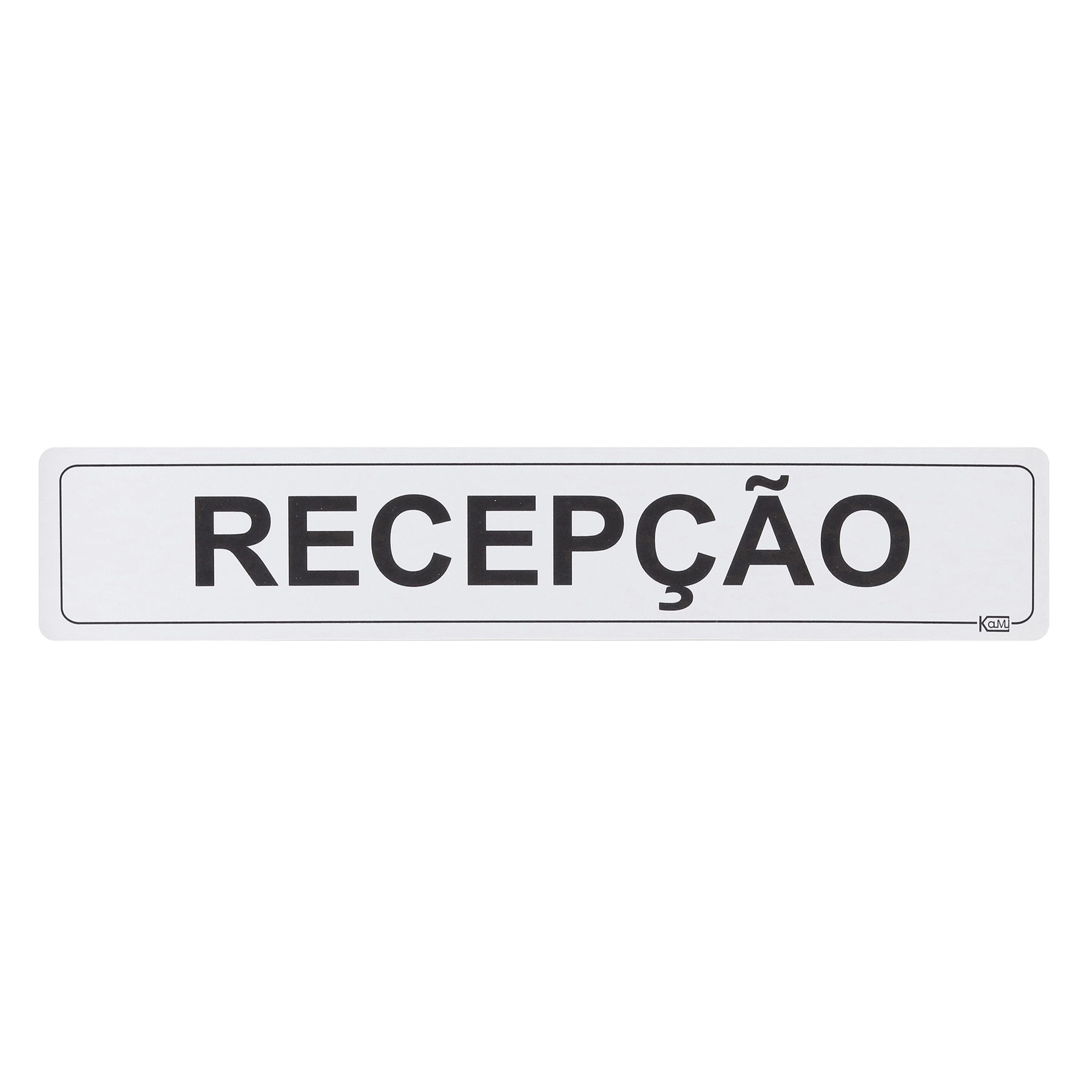 Placa "Recepção" Plástico 5x25cm