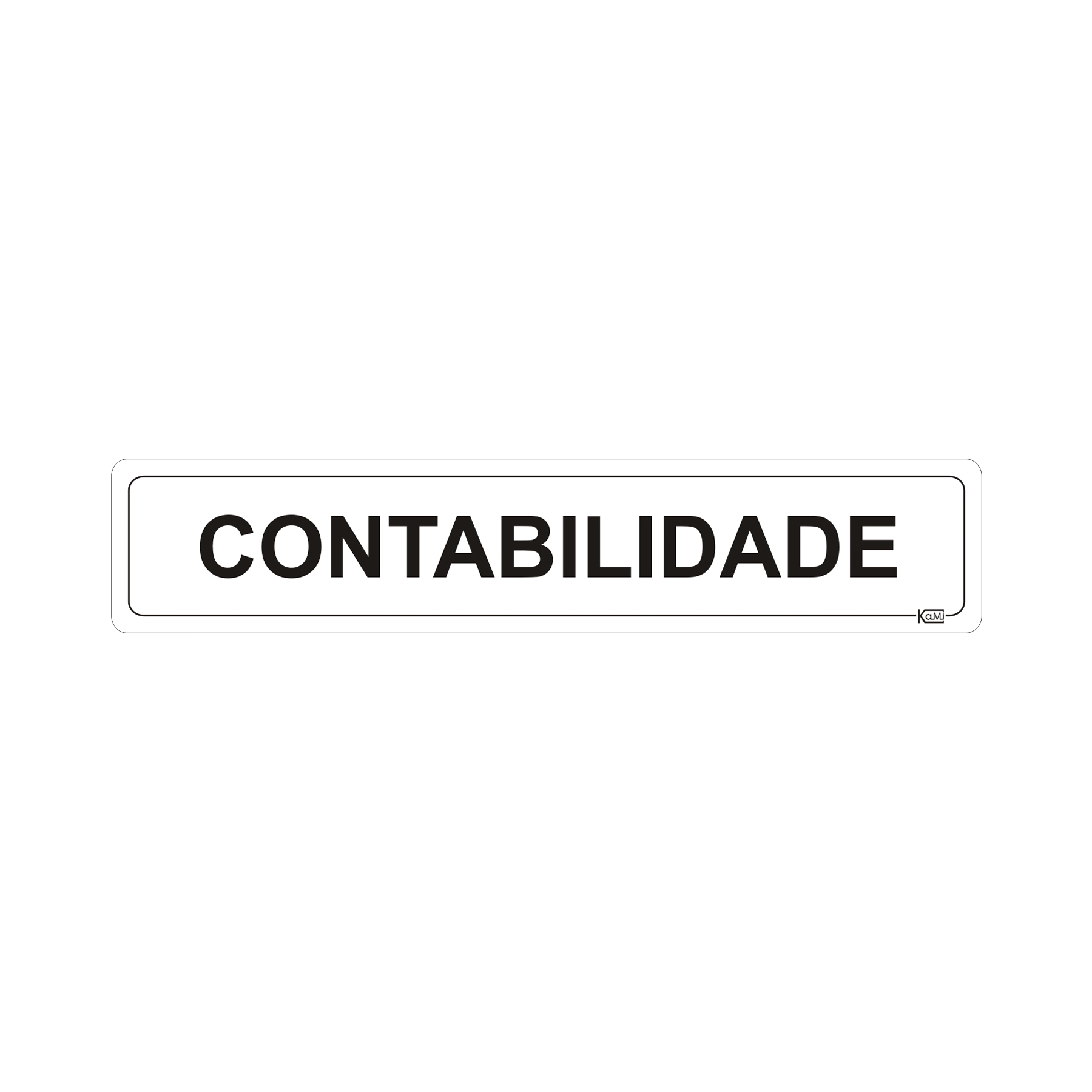 Placa "Contabilidade" Plástico 5x25cm
