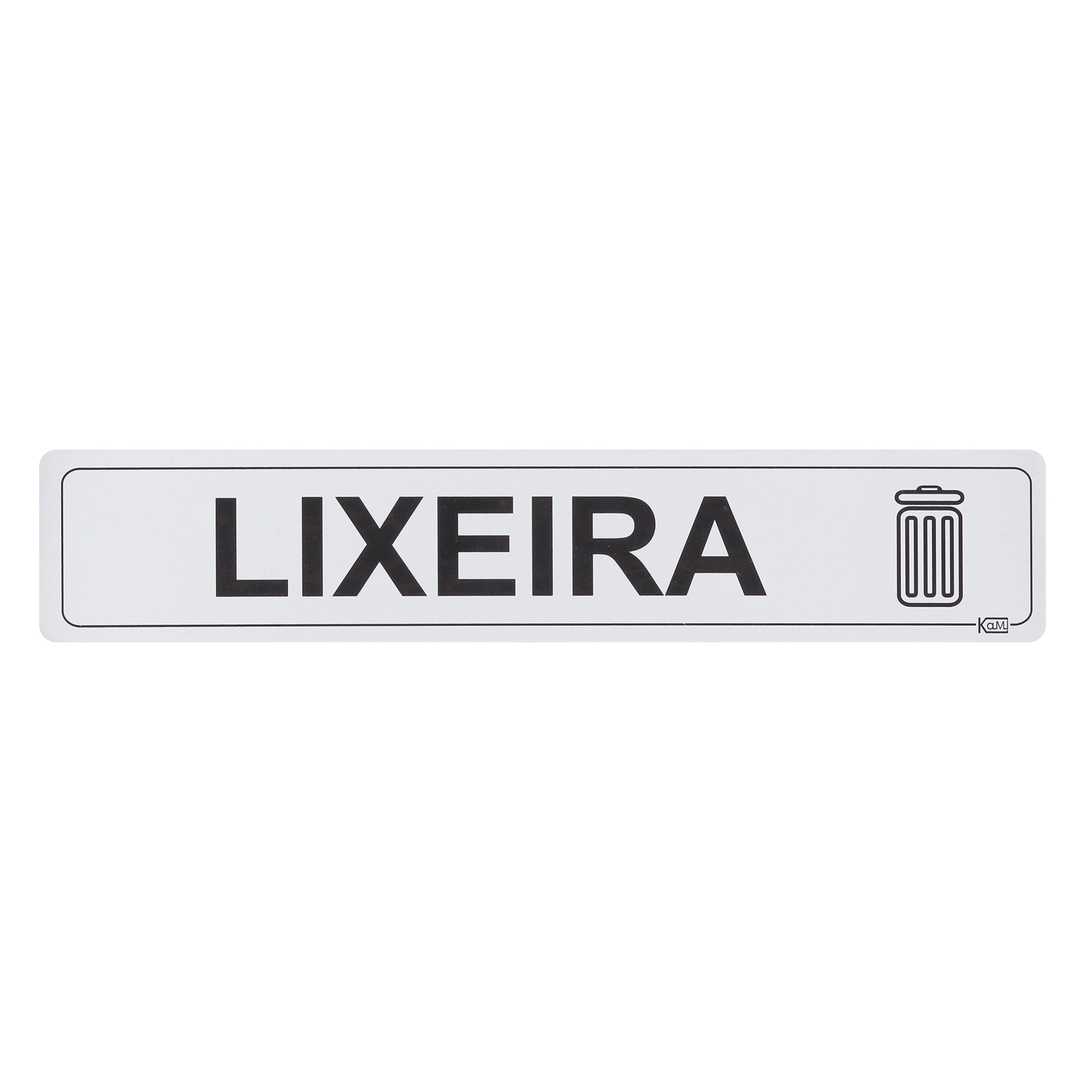 Placa "Lixeira" Plástico 5x25cm