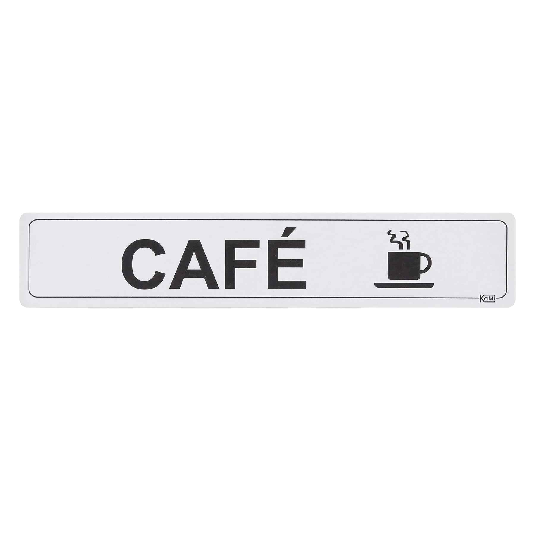 Placa "Café" Plástico 5x25cm