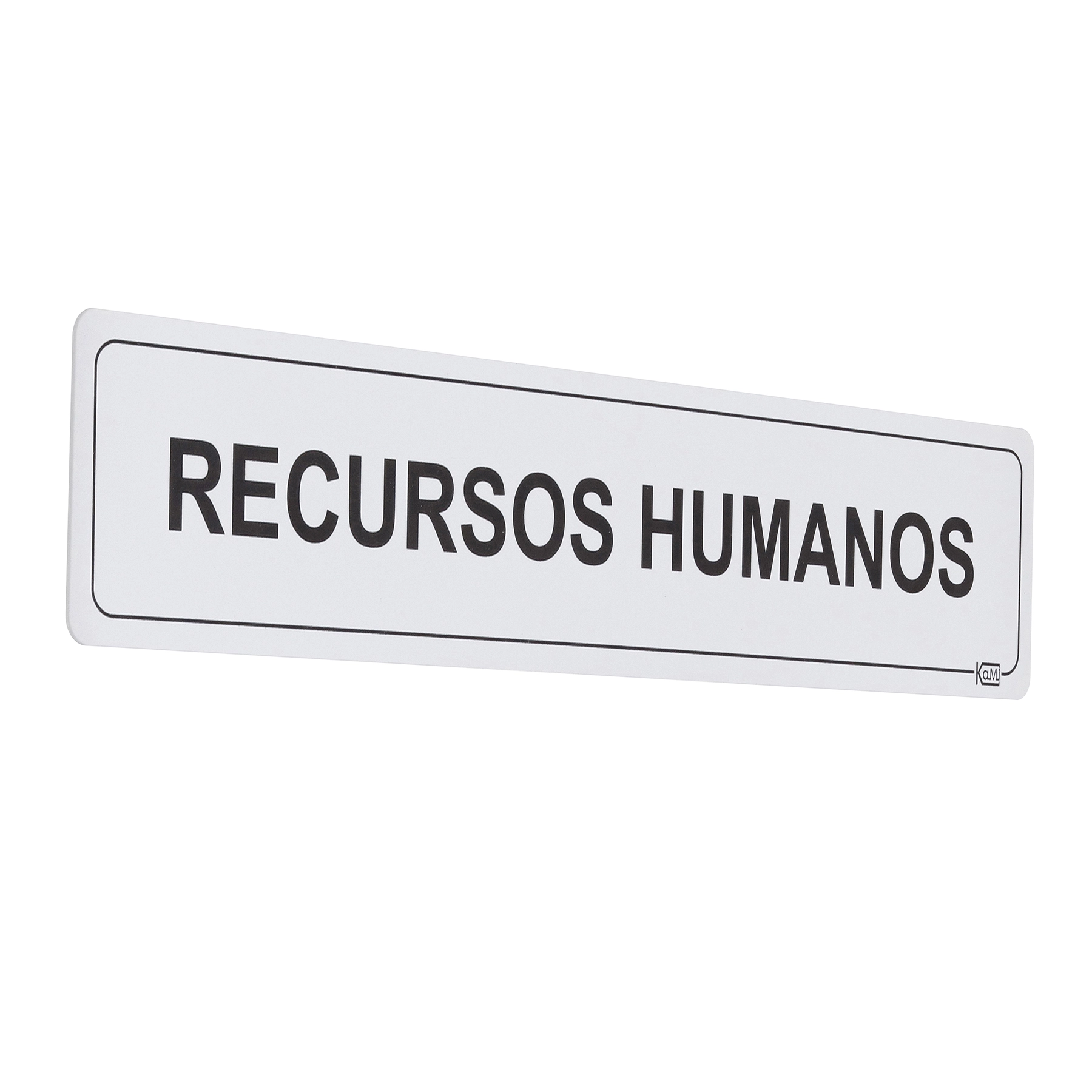 Placa "Recursos Humanos" Plástico 5x25cm