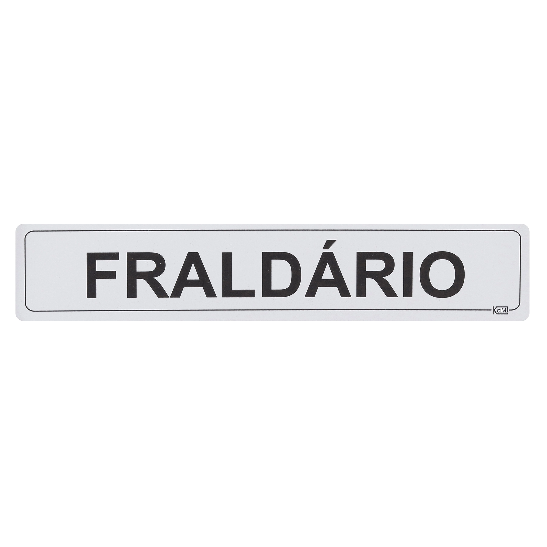 Placa "Fraldário" Plástico 5x25cm