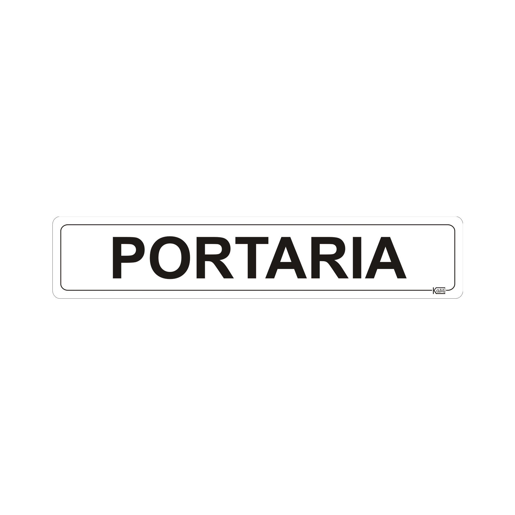 Placa "Portaria" Plástico 5x25cm