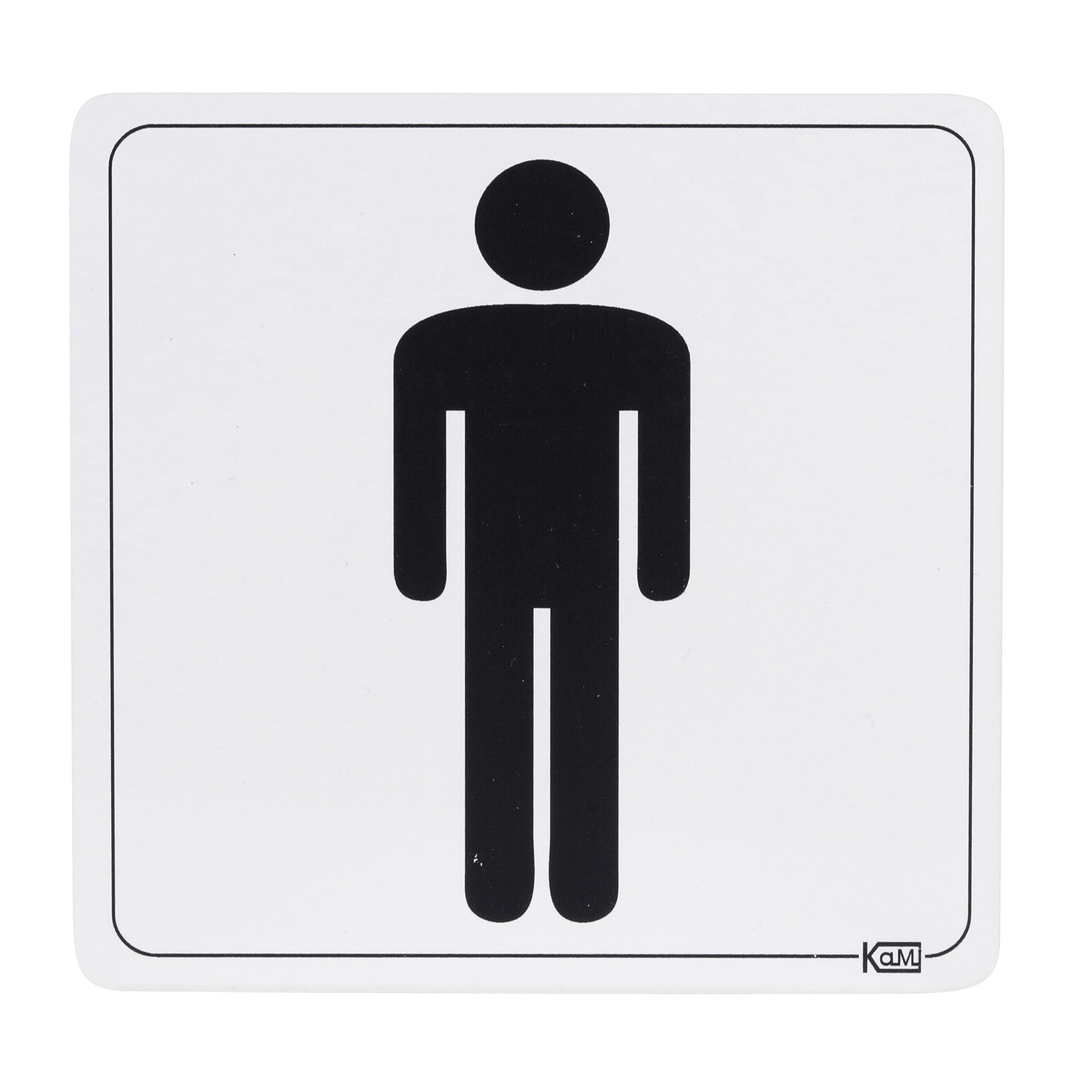Placa "Homem" Plástico 15x15cm