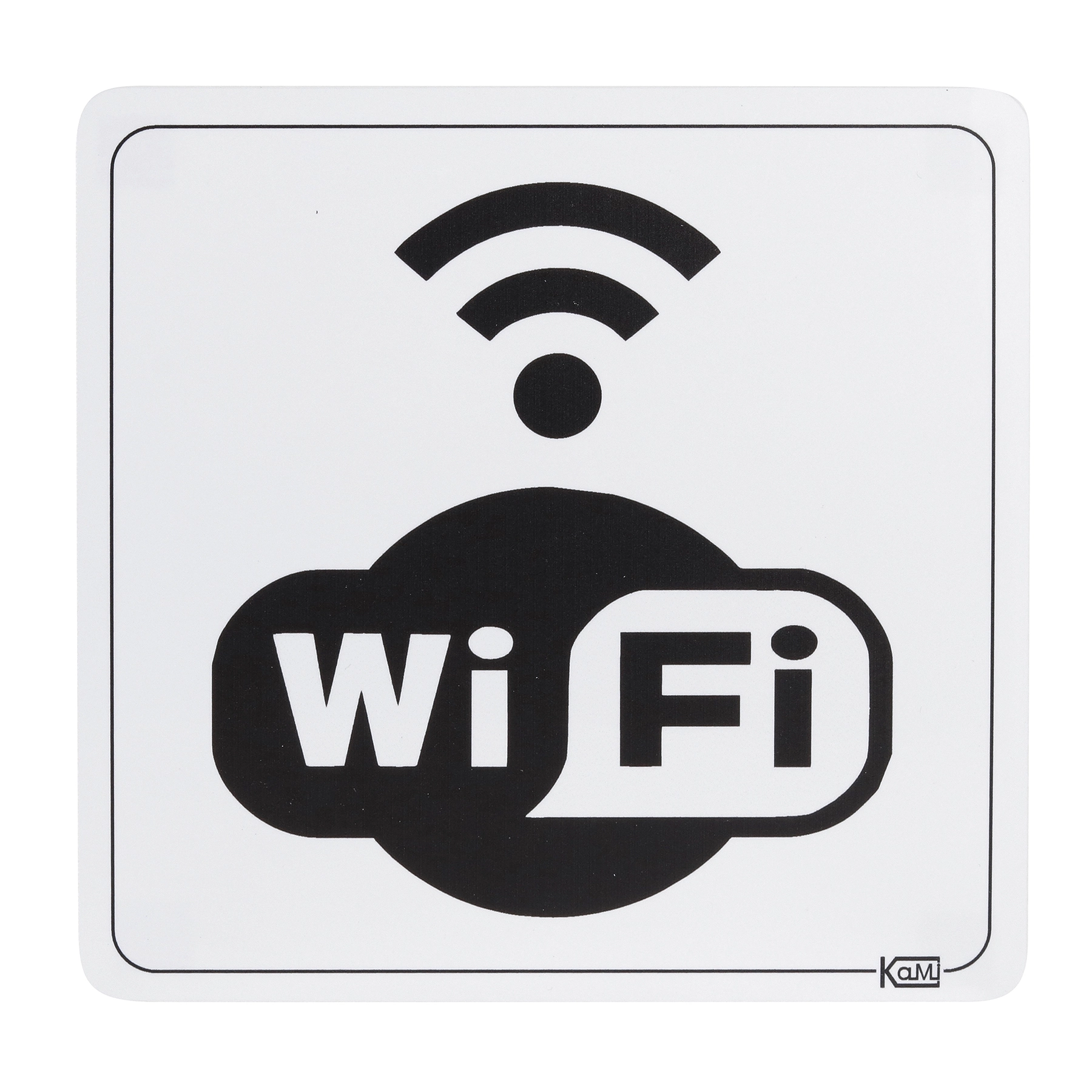 Placa "Wifi" Plástico 15x15cm
