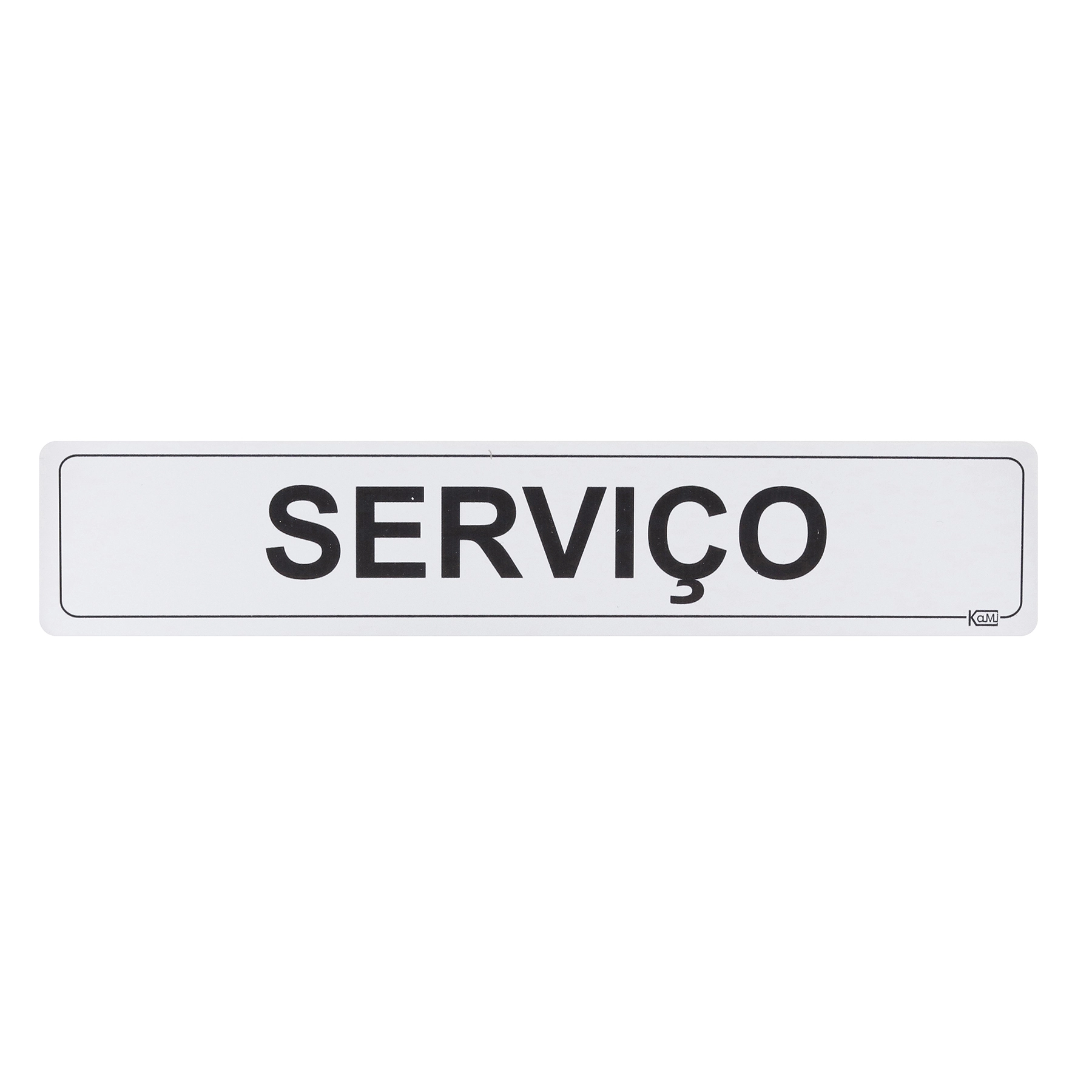 Placa "Serviço" Plástico 5x25cm