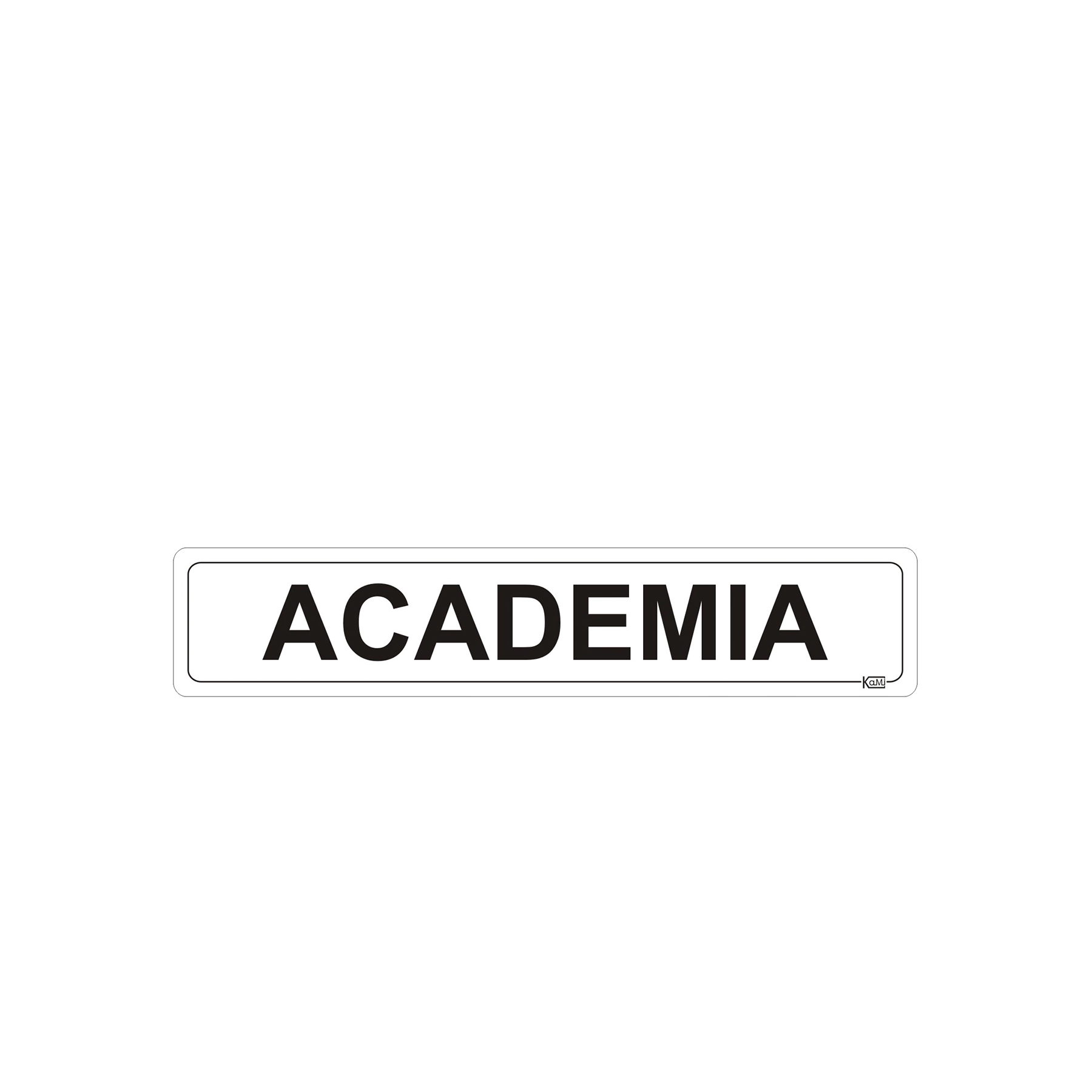 Placa Academia Plástico 5x25cm
