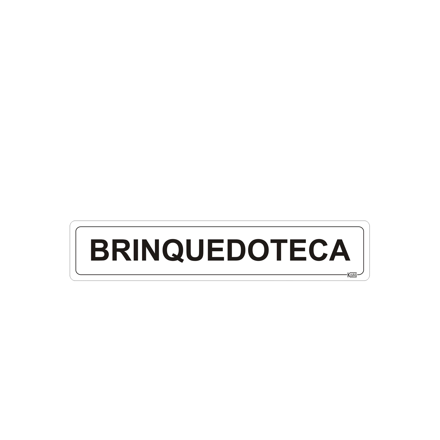 Placa "Brinquedoteca" Plástico 5x25cm