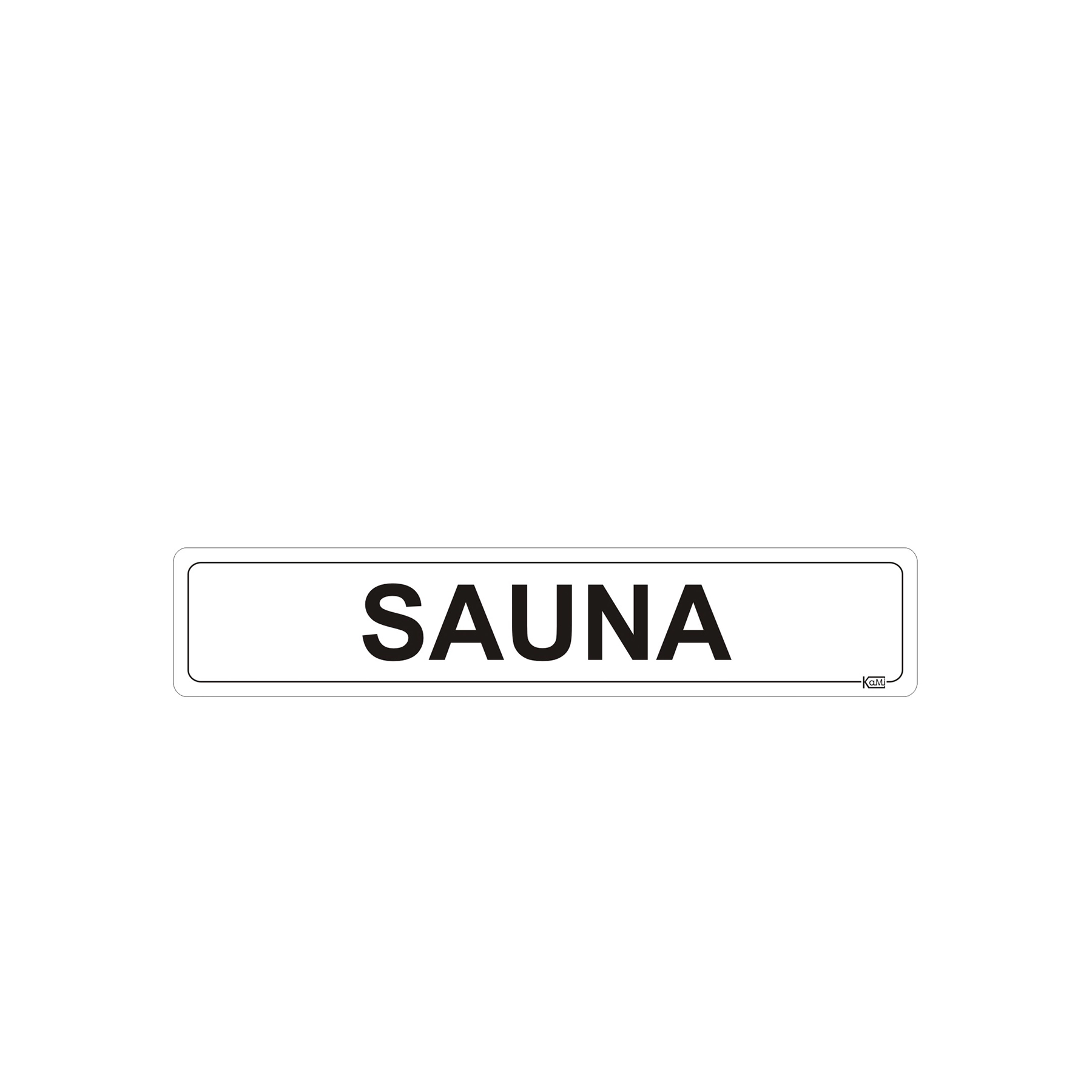 Placa "Sauna" Plástico 5x25cm