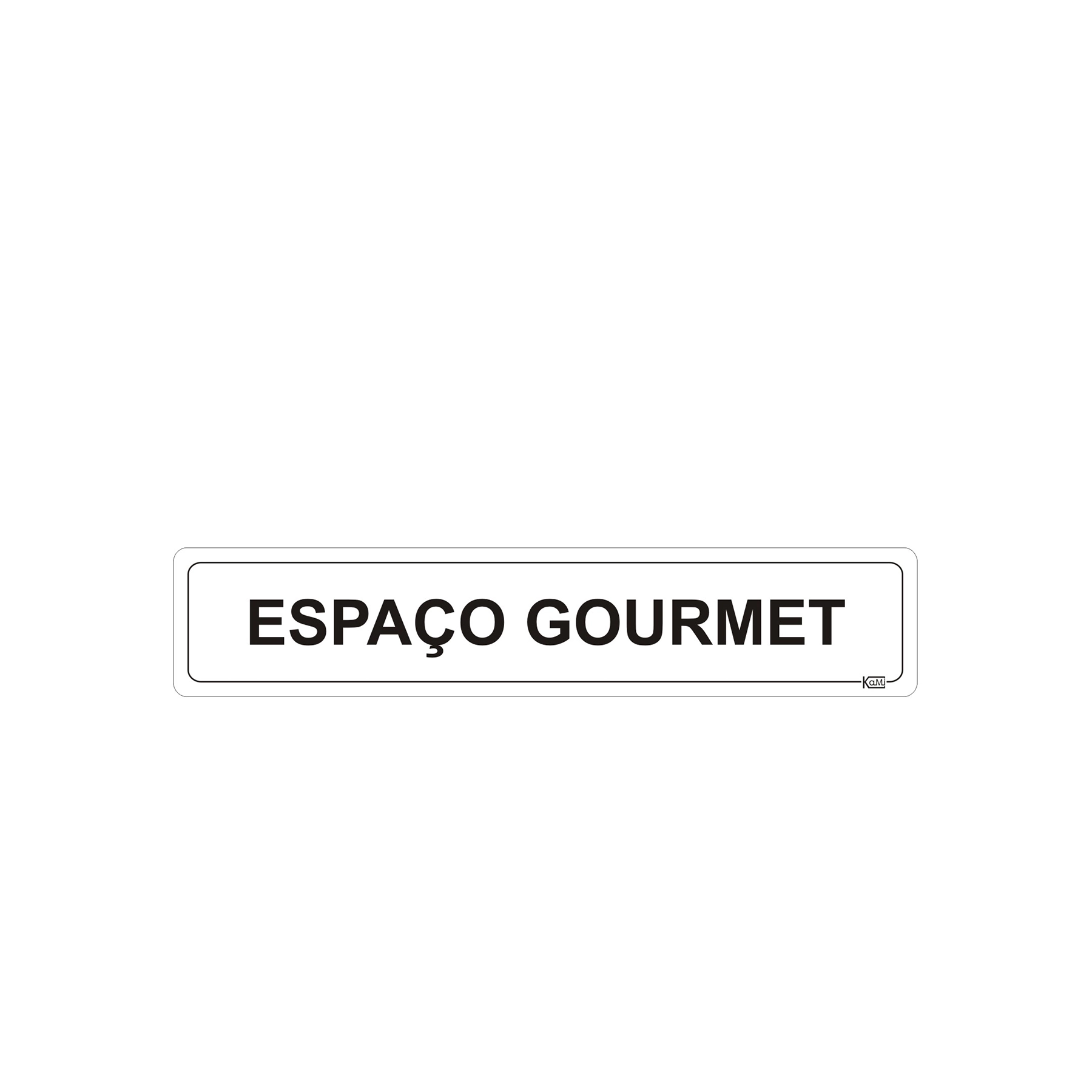Placa Espaço Gourmet Plástico 5x25cm