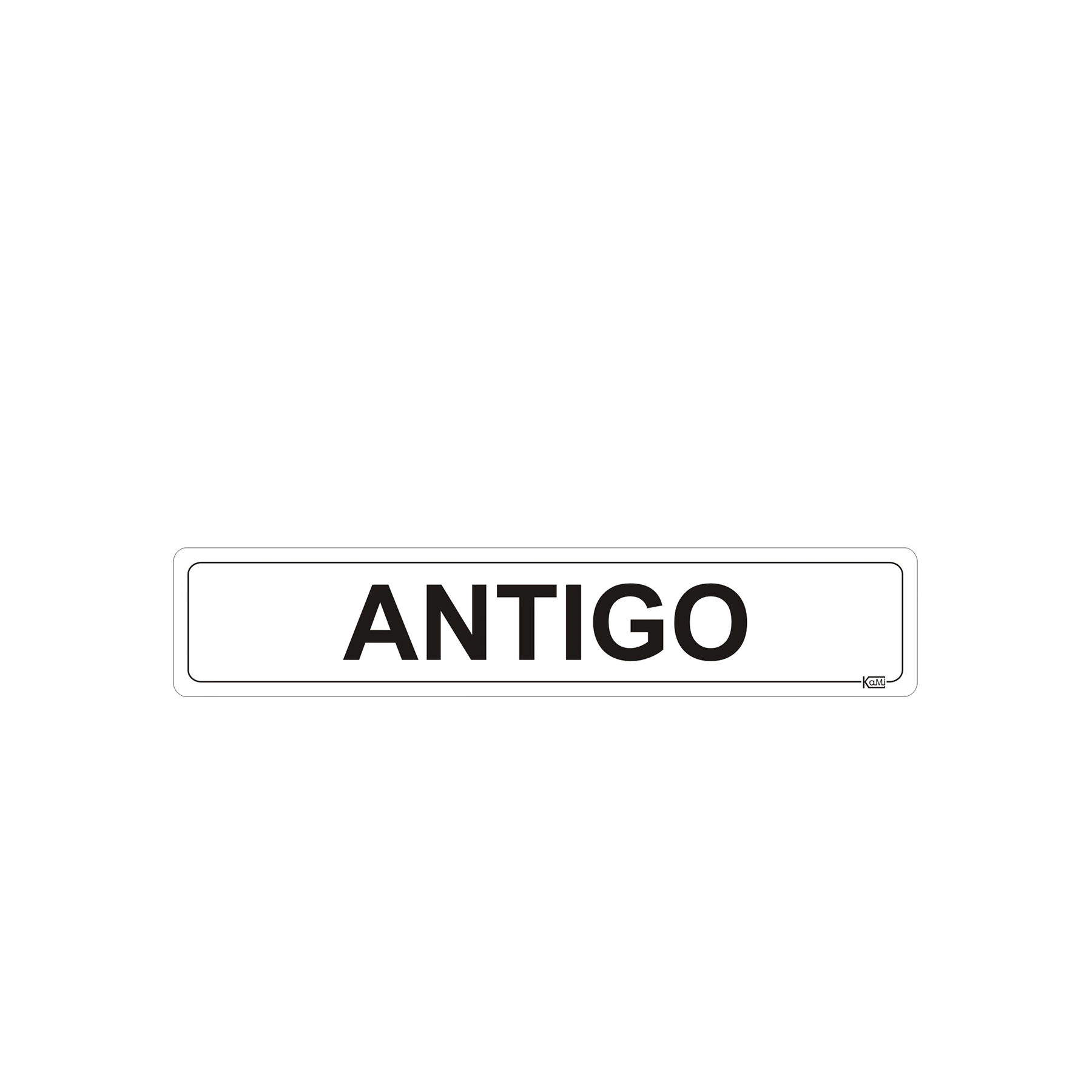 Placa "Antigo" Plástico 5x25cm