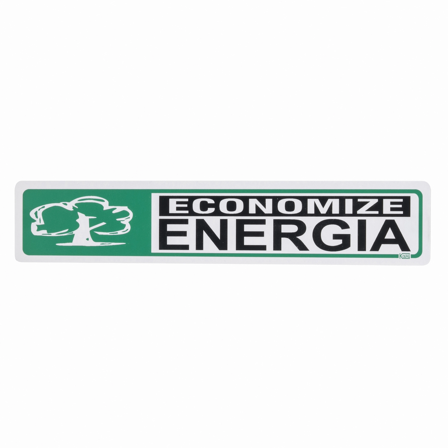 Placa "Economize Energia" Plástico 5x25cm