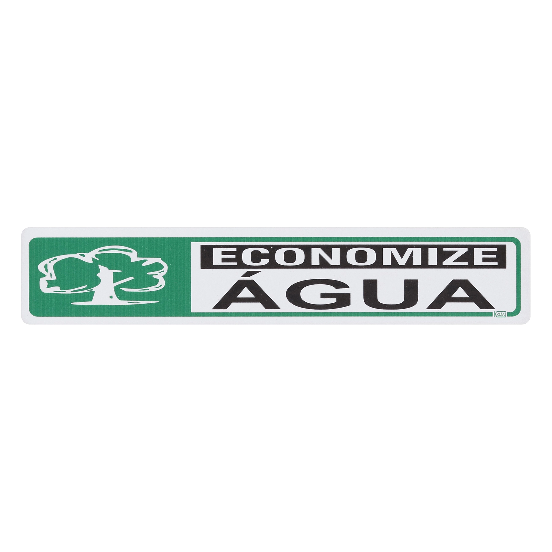 Placa "Economize Água" Plástico 5x25cm