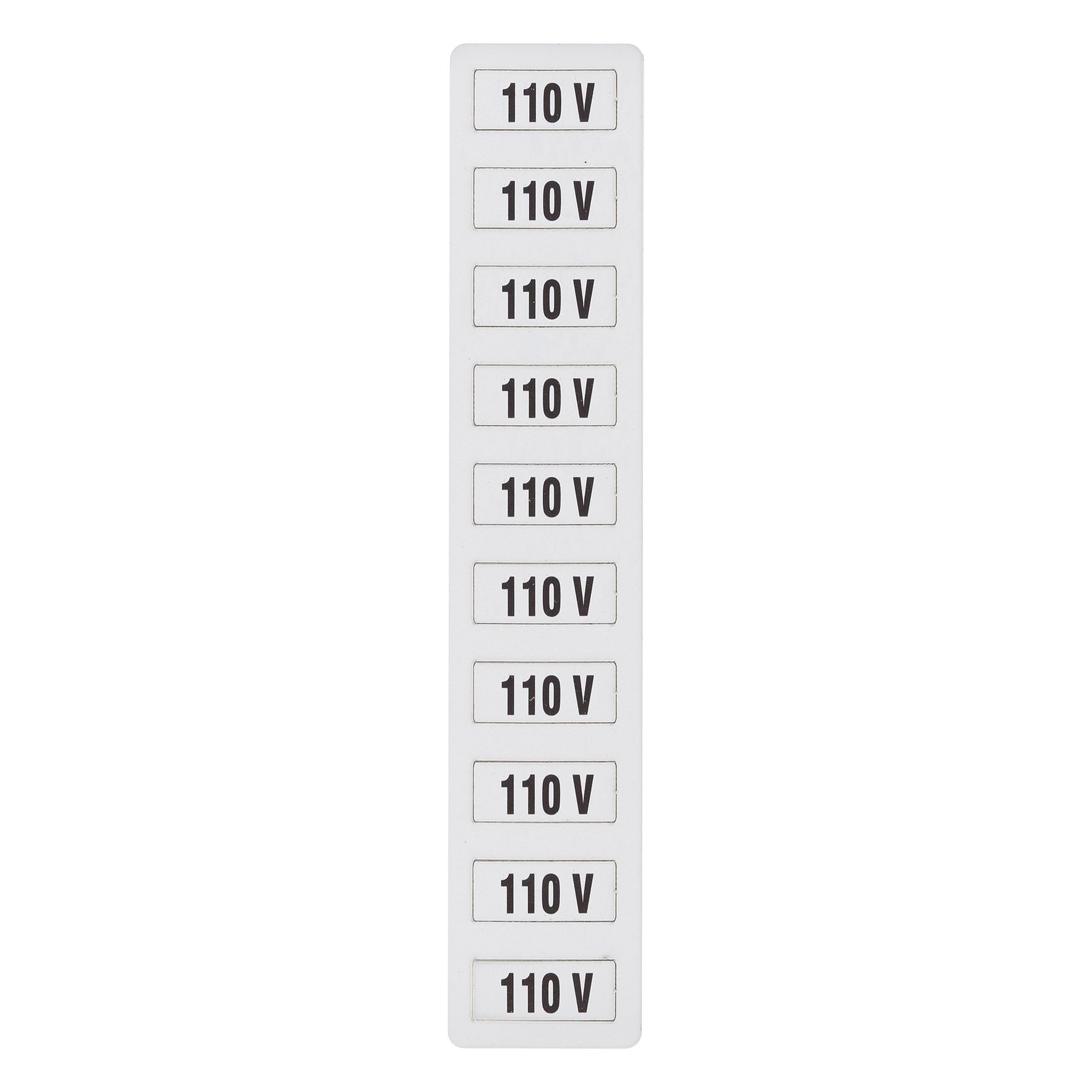 Placa "110 V" Plástico 5x25cm
