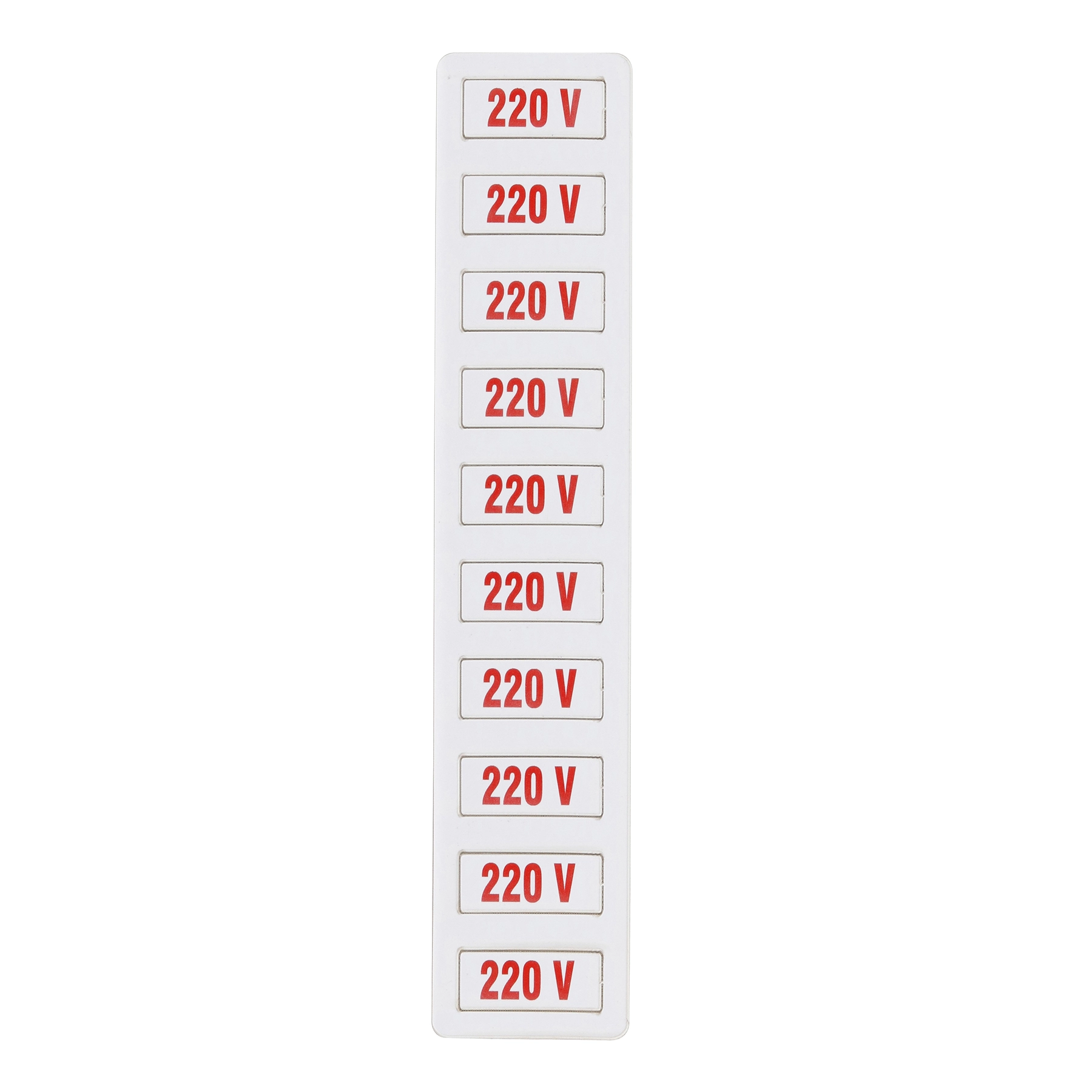 Placa "220 V" Plástico 5x25cm