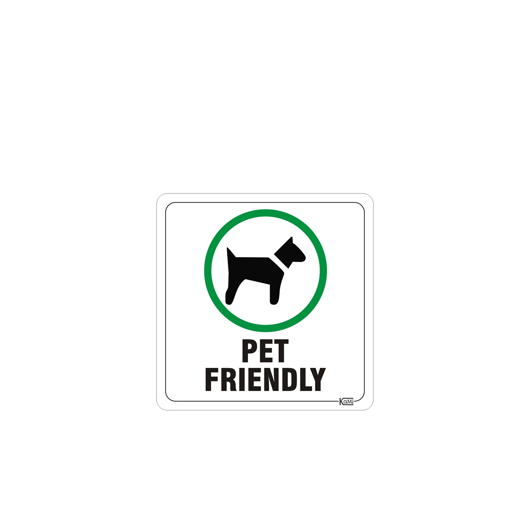 Placa Pet Friendly Plástico 15x15cm