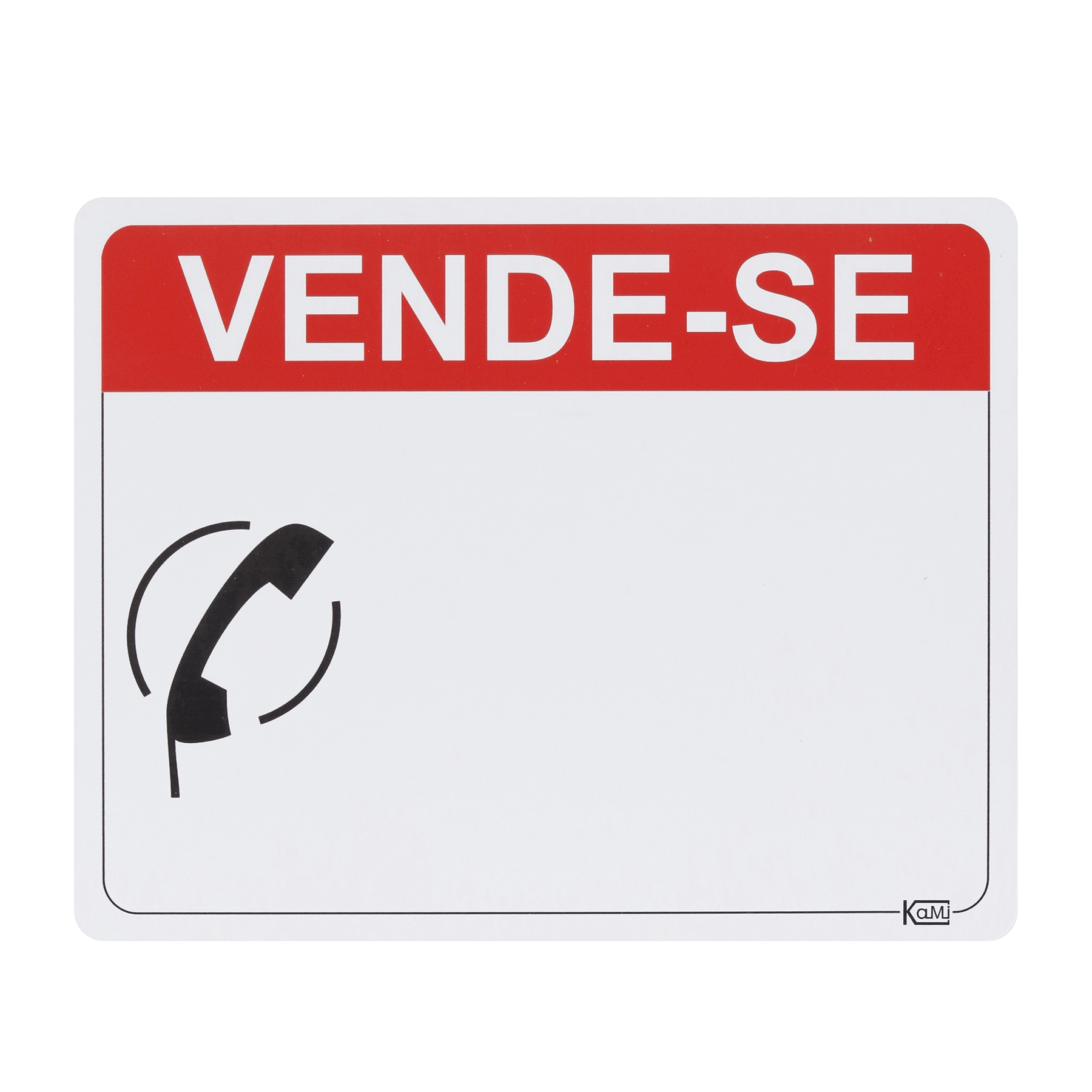 Placa "Vende-Se" Plástico 23x18cm