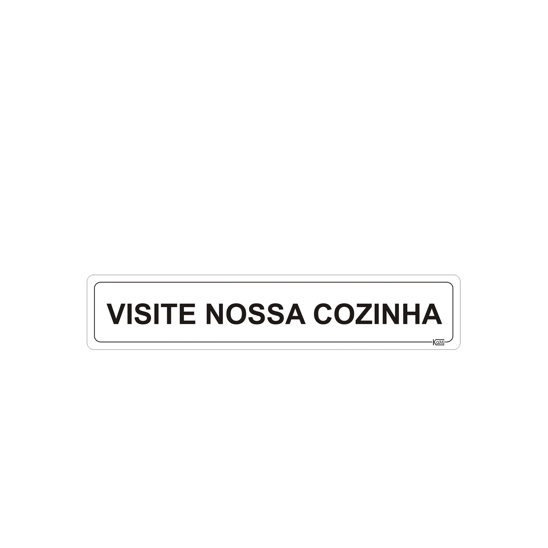 Placa Visite Nossa Cozinha Plástico 5x25cm