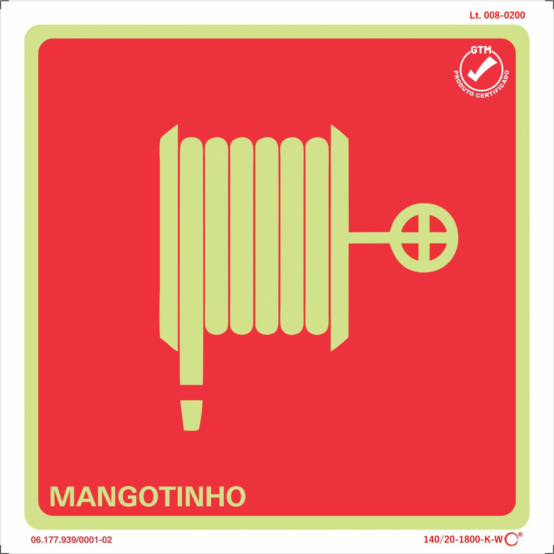 Placa de Sinalização Mangotinho Plástico 20x20cm