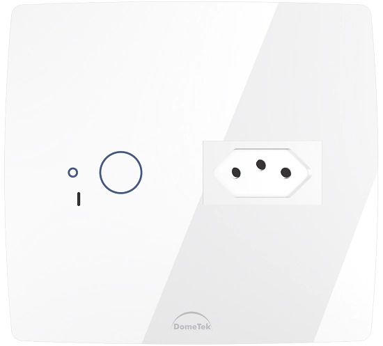 Interruptor Wifi Touch 1 Botão + Tomada 20a Inteligente 4x4 Branco