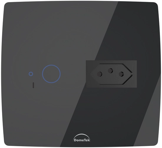 Interruptor Wifi Touch 1 Botão + Tomada 20a Inteligente 4x4 Preto
