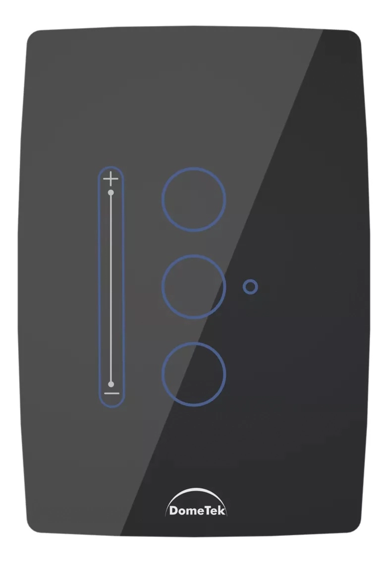 Interruptor Dimmer Wifi Inteligente Slide Touch 3 Botões 4x2 Preto