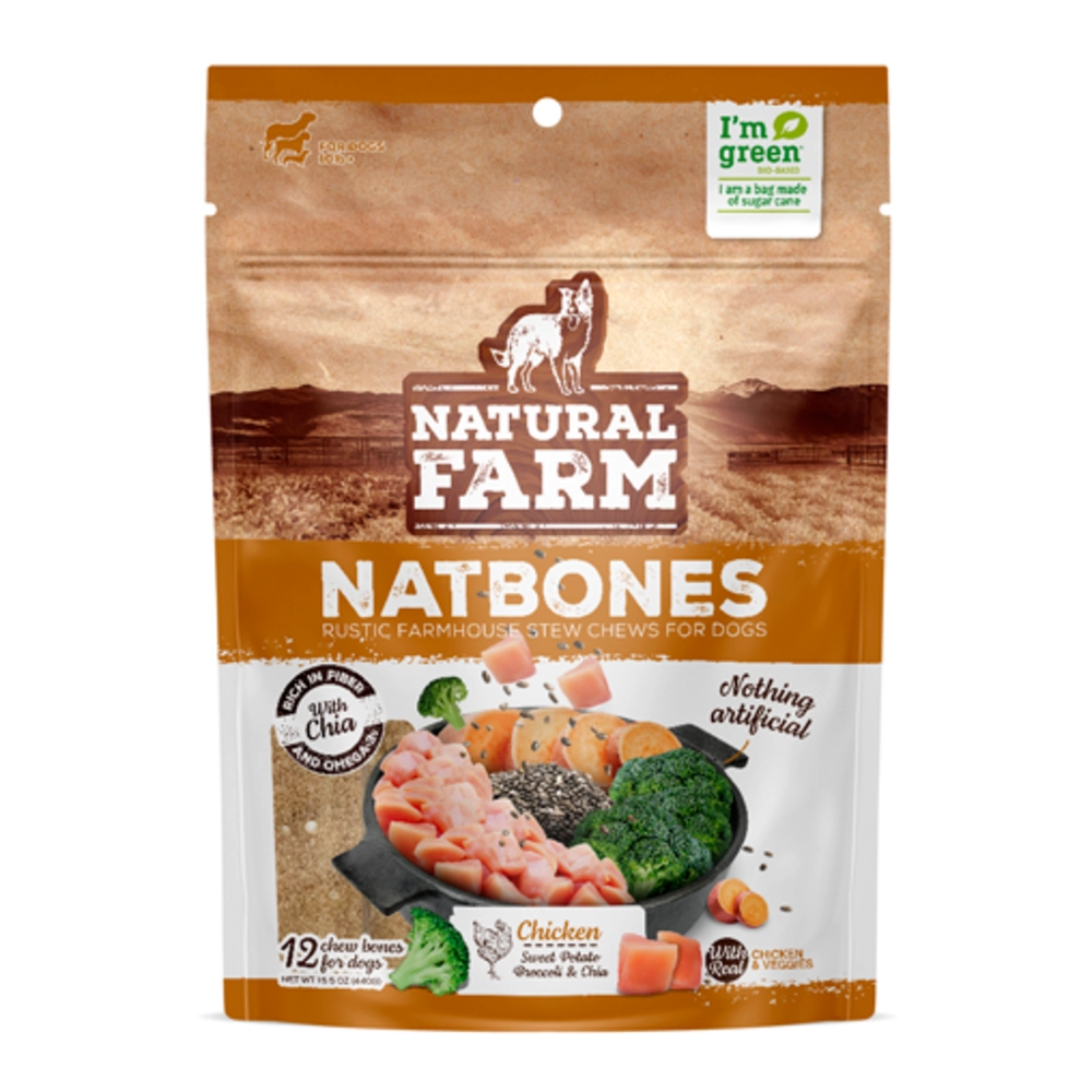 Petisco Sabor Frango Natbones Natural Farm 470g