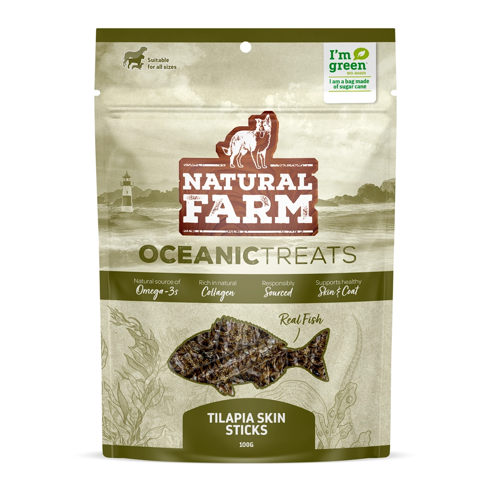 Natural Farm Oceanic Treats Pele De Tilapia 100g