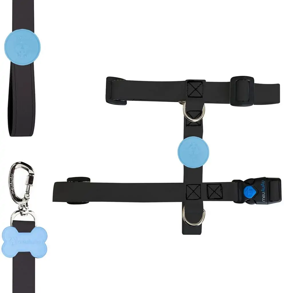 Kit Peitoral H Guia Neon Azul Meuauau