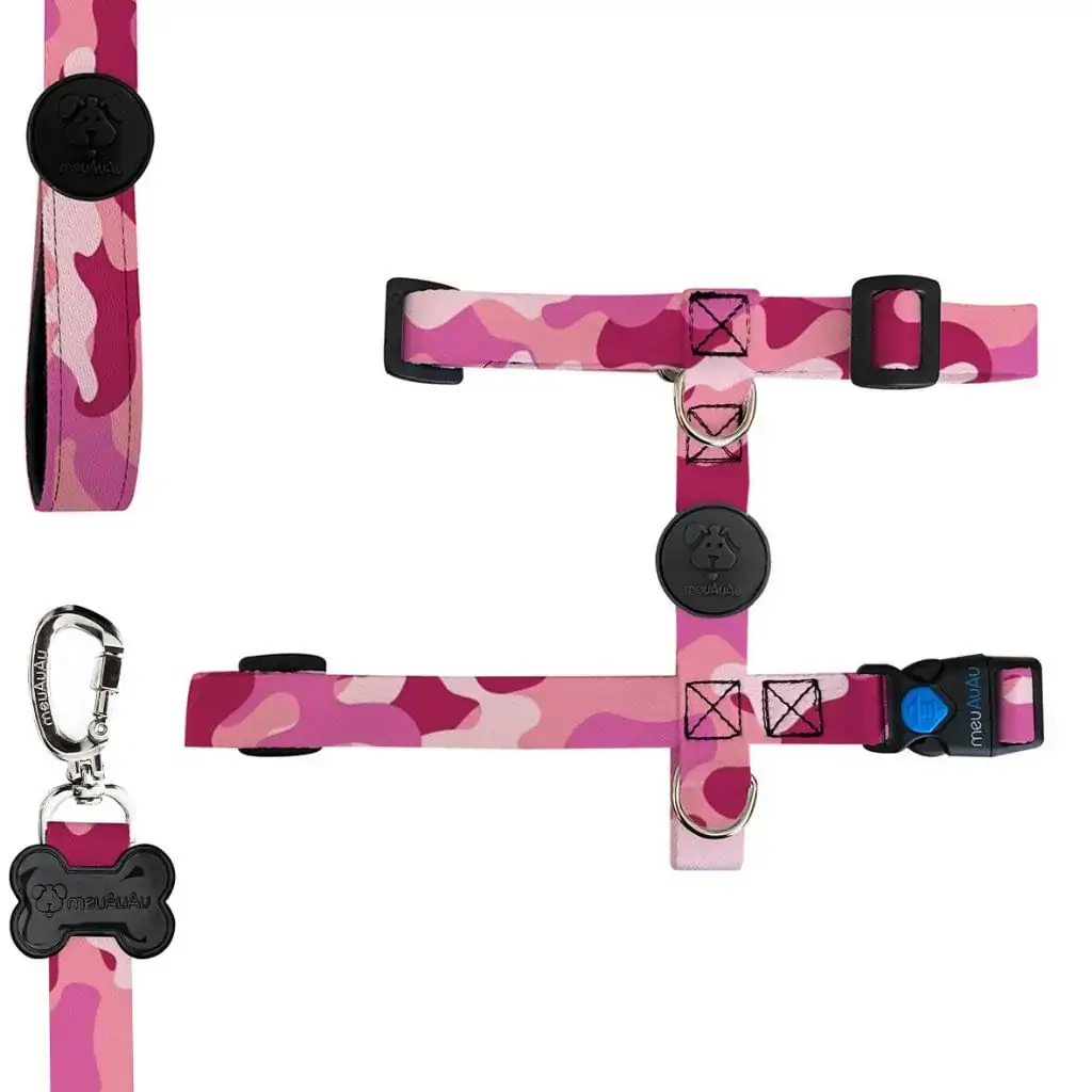 Kit Guia H Camuflado Rosa Tamanho M Meuauau