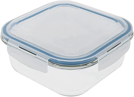 Pote Quadrado com Tampa OIKOS Transparente 1,2 litros
