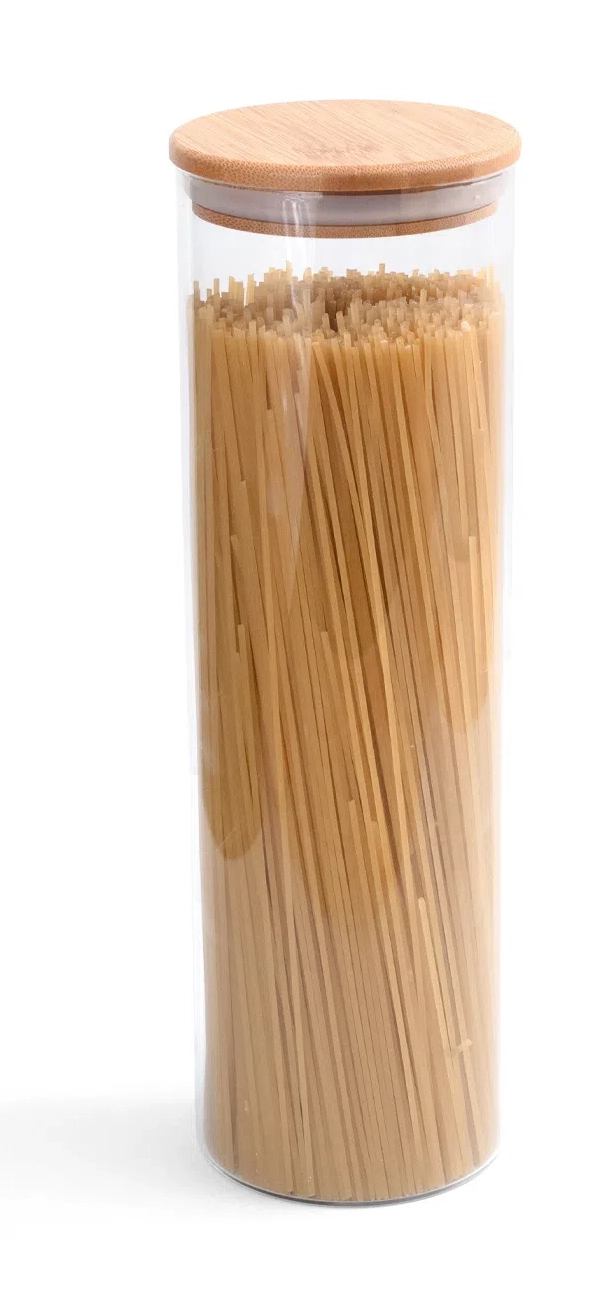 Pote de Mantimentos Redondo 2000ml Tampa Bambu OIKOS COZ00467NAT