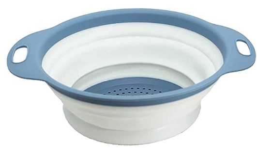Escorredor Retrátil para Alimentos M 23cm Azul OIKOS COZ00694AZL