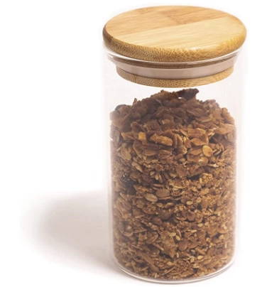 Pote de Mantimentos Redondo 250ml Tampa Bambu OIKOS COZ00647NAT