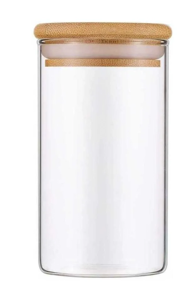Pote de Mantimentos Redondo 300ml Tampa Bambu OIKOS COZ00656NAT