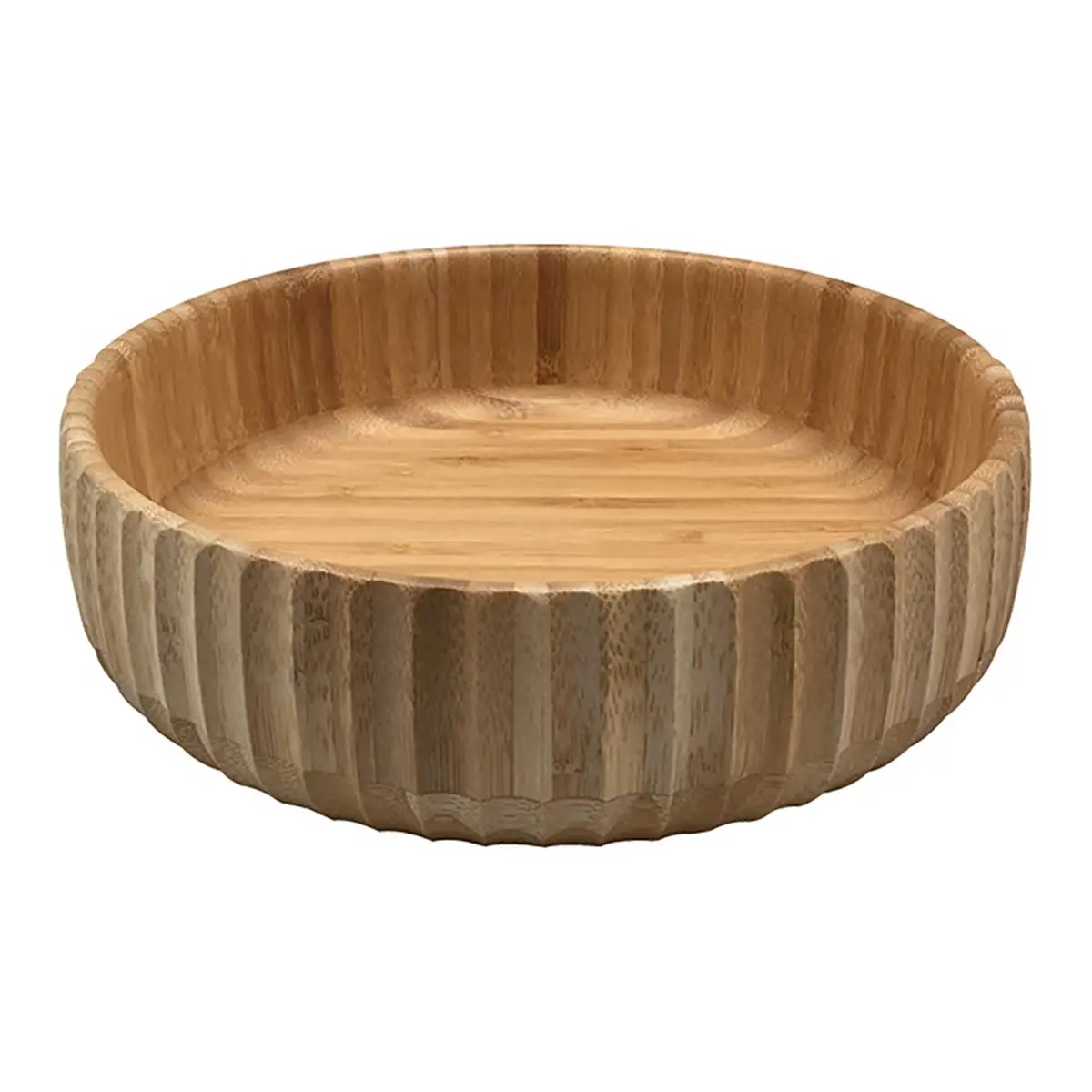 Bowl Canelado Redondo Bambu Oikos Mesa