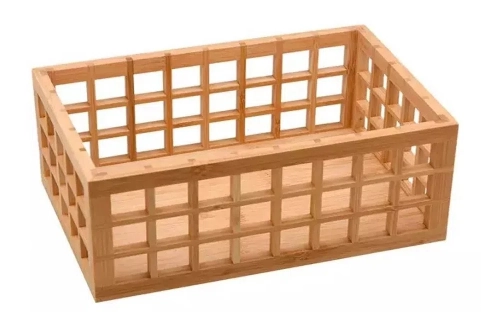 Cesto Vazado De Bambu 26cm Oikos