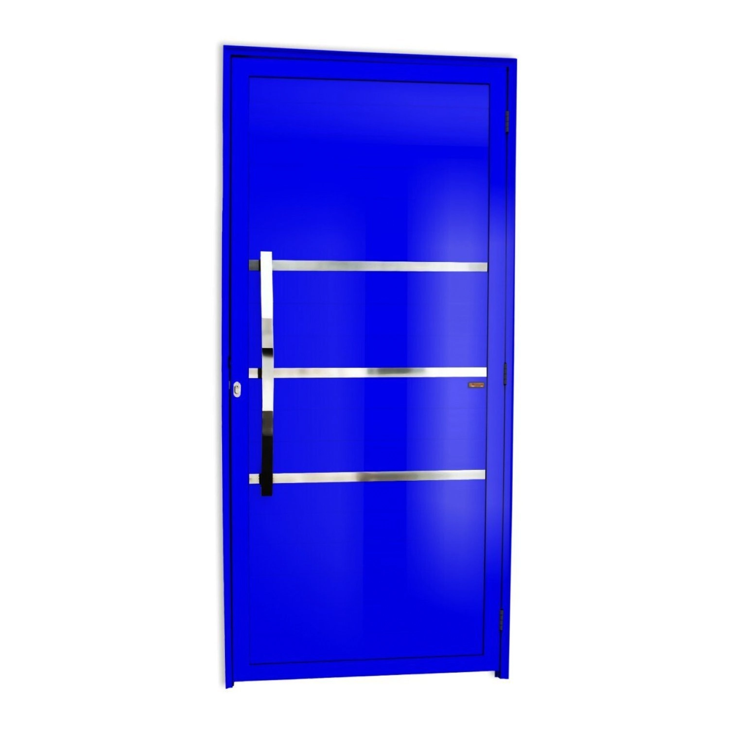 Porta Lambrill de Giro Alumínio Pintado Evolution Azul 2,10X1,00m Esquerdo Brimak